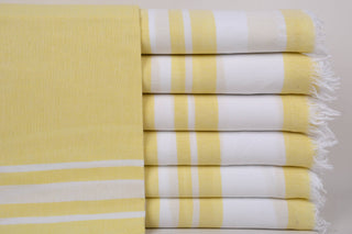 Organic Turkish Towel - Yellow Beach