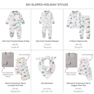 Ski Slopes Family Matching Organic Cotton Two-Piece Pajamas