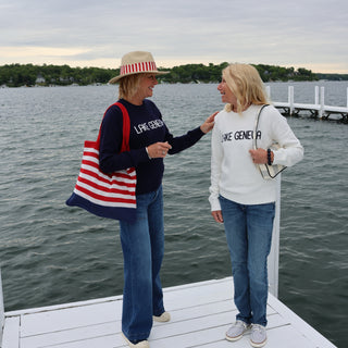 100% Cotton Lake Geneva Classic Crewneck Sweater