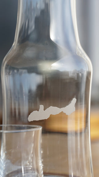 Lake Geneva Etched Water Carafe Set