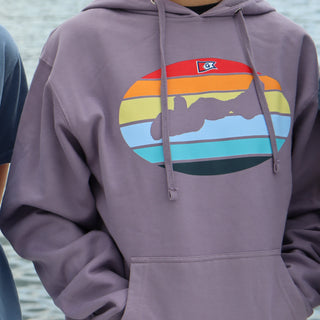 Lake Geneva Oval Sunset Hoodie