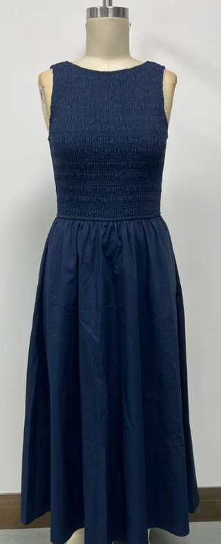 Callie Scoop Back Smocked Dress