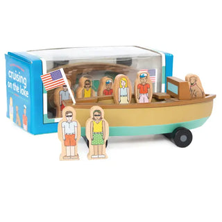 Wooden Boat Magnetic Skiff Toy